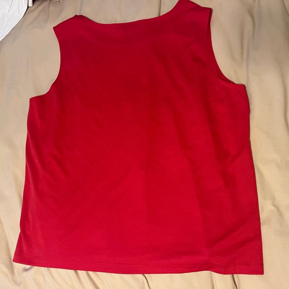 Notations Women Red Sleeveless Top - Picture 7 of 7